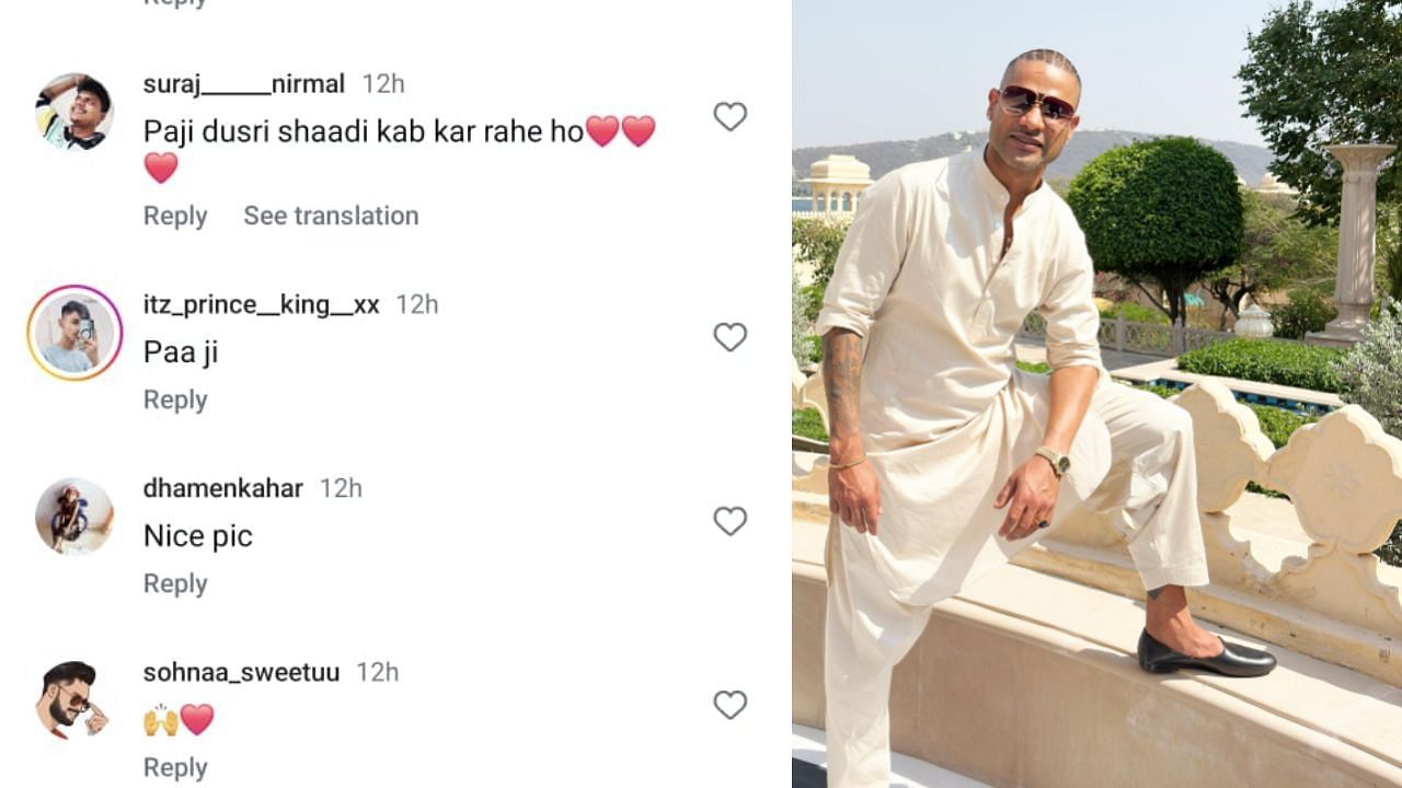 फैन कमेंट (photo credit: instagram/shikhardofficial)